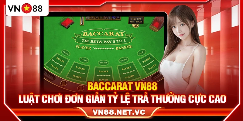 Baccarat VN88 – Luật Chơi Đơn Giản Tỷ Lệ Trả Thưởng Cực Cao