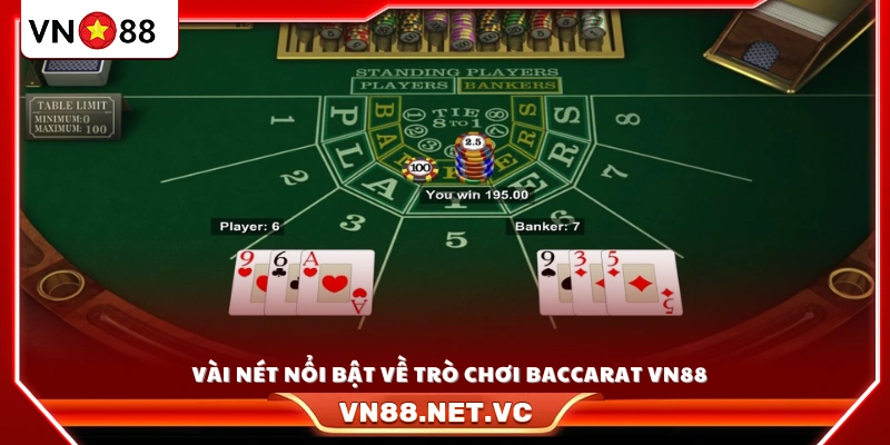 Những ưu điểm nổi bật của tựa game Baccarat VN88