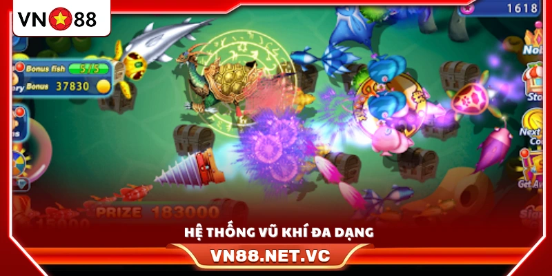 Nhiều loại vũ khí cho người chơi lựa chọn