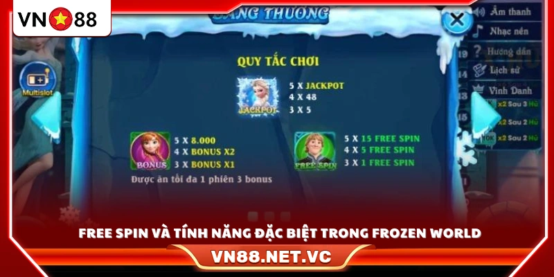 Vòng quay miễn phí và các chức năng thưởng độc đáo