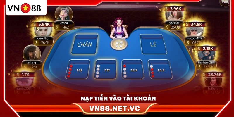 Nạp tiền nhanh vào tài khoản chơi
